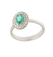 Anello Soranzo Gioielli Donna Pietre Preziose in Oro bianco Smeraldo 0.45 Ct GI10368480 - GI10368480